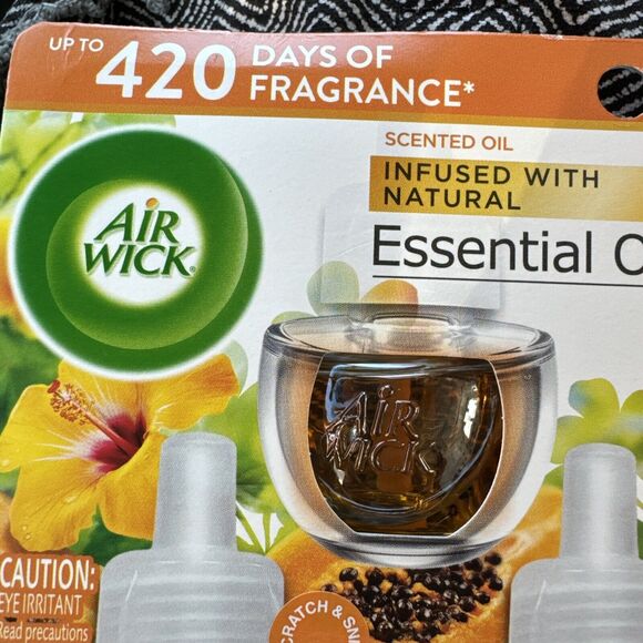 Air Wick Hawaii Exotic Papaya Hibiscus Scented Oil Refills 7 Count - Picture 3 of 7